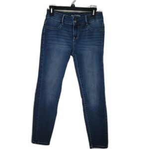 Wallflower Womens Juniors Size 5 Skinny Jeans Medium Blue Denim Stretch Jeggings